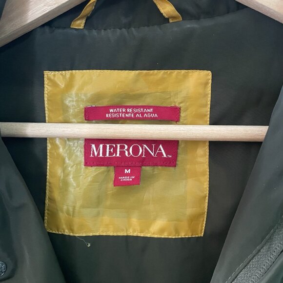 Merona Mens Water Resistant Olive Green Utility Jacket - Picture 4 of 10